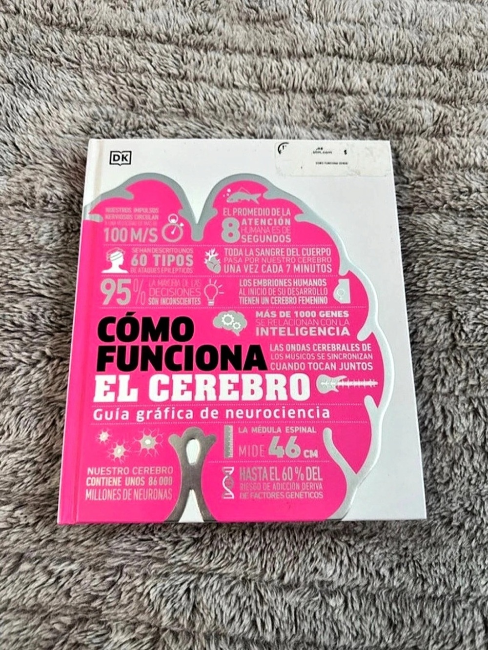 DK Cómo funciona el cerebro: Guía gráfica de neurociencia Book Pink & White